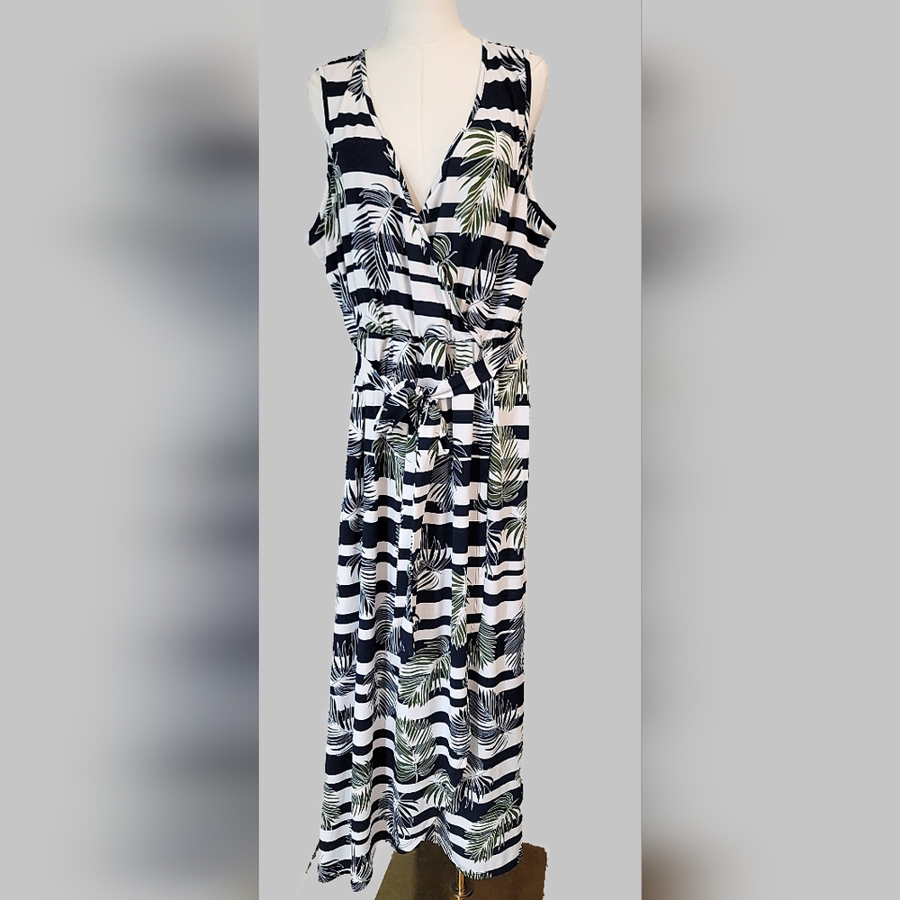 Margaret M Black and White One Shoulder Sundress